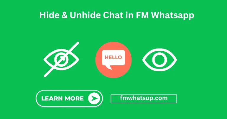 How To Hide & Unhide Chat in FM Whatsapp (2024) | Best Techniques
