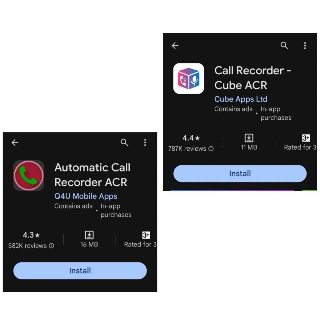 Use third party app to record calls