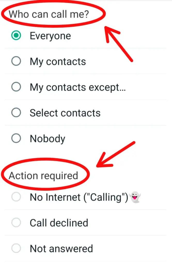 Enable Call Feature