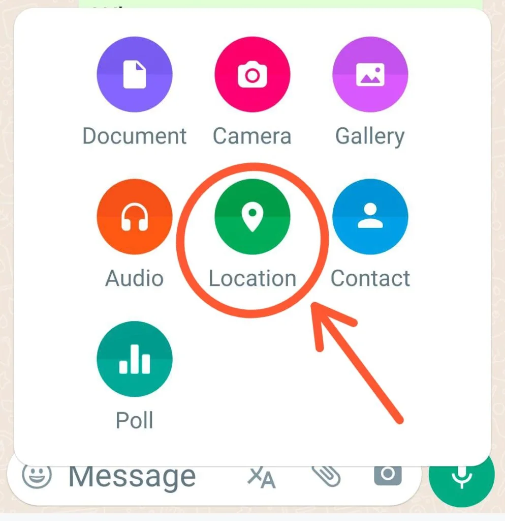Click on Location Button
