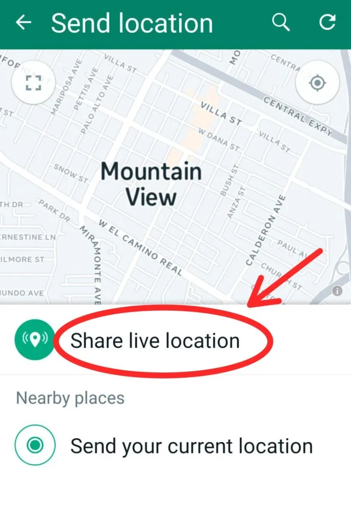 Share Live Location
