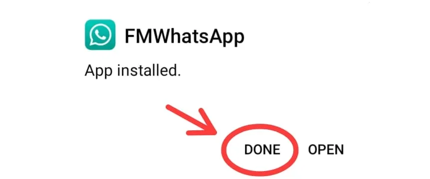 Installed Whatsapp