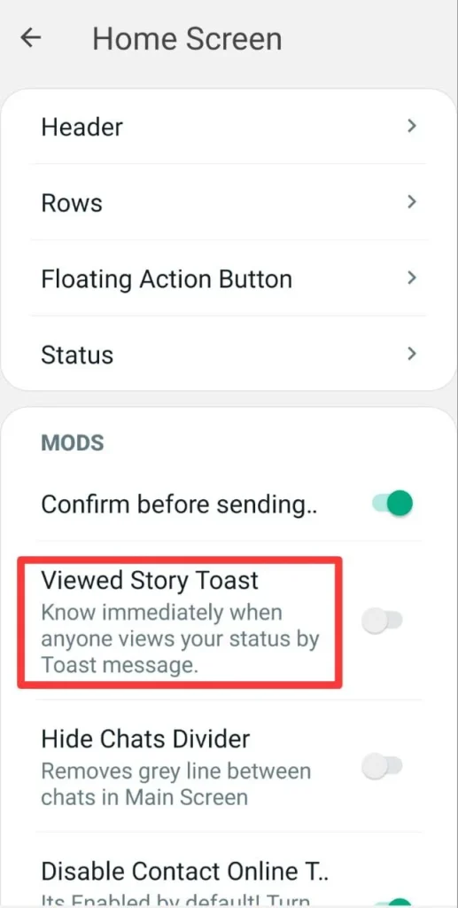 Viewed Story Toast